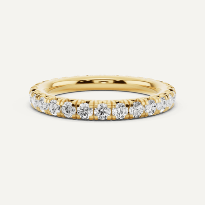 1 ctw Round Diamond French Pave Eternity Band - Lotus Diamond