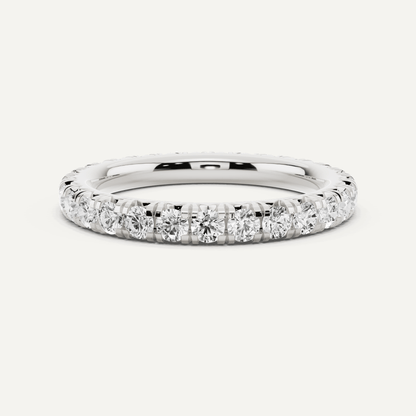 1 ctw Round Diamond French Pave Eternity Band - Lotus Diamond