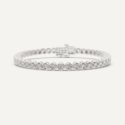1 ctw Round Diamond Miracle Set Bezel Tennis Bracelet - Lotus Diamond