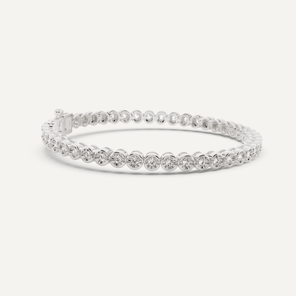 1 ctw Round Diamond Miracle Set Bezel Tennis Bracelet - Lotus Diamond