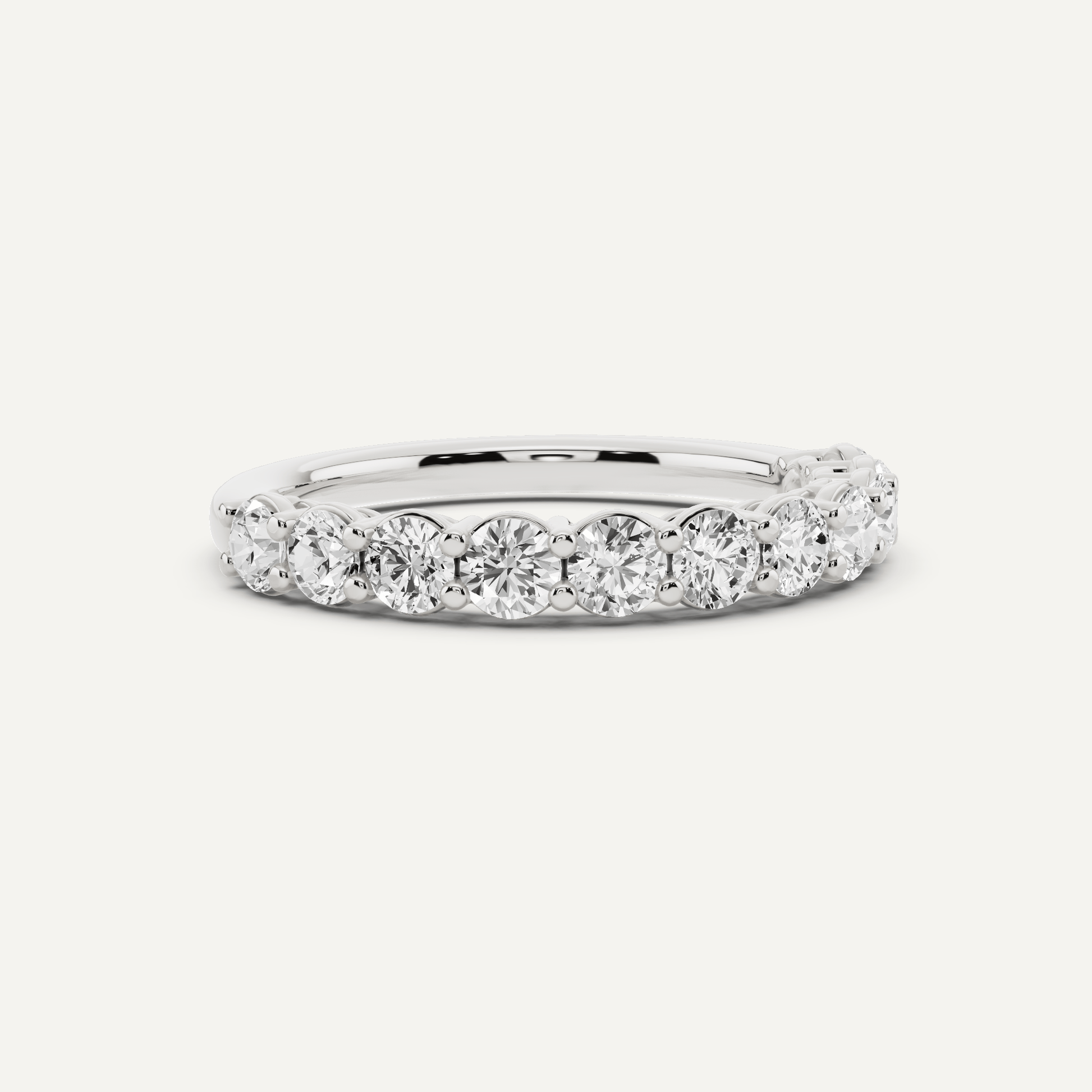 1 ctw Round Diamond Prong Set Wedding Band - Lotus Diamond