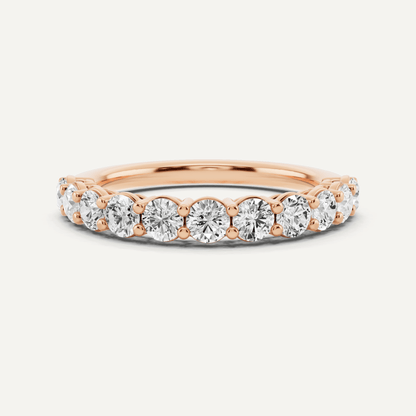 1 ctw Round Diamond Prong Set Wedding Band - Lotus Diamond