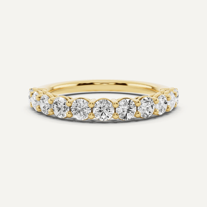 1 ctw Round Diamond Prong Set Wedding Band - Lotus Diamond