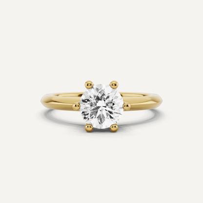1 ctw Round Diamond Six - Prong Solitaire Engagement Ring - Lotus Diamond