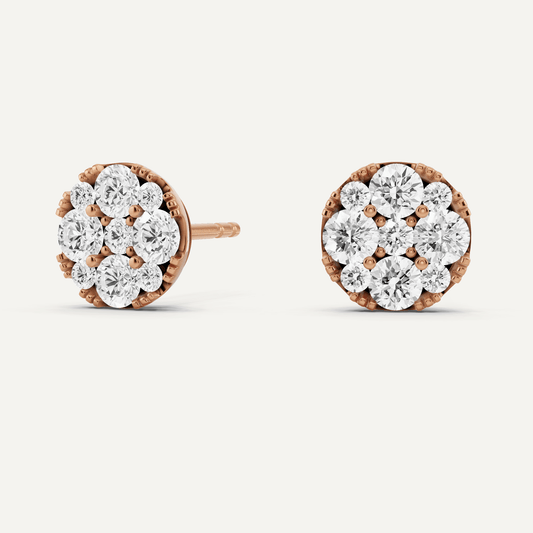 1 ctw Round Diamond Studs - Lotus Diamond