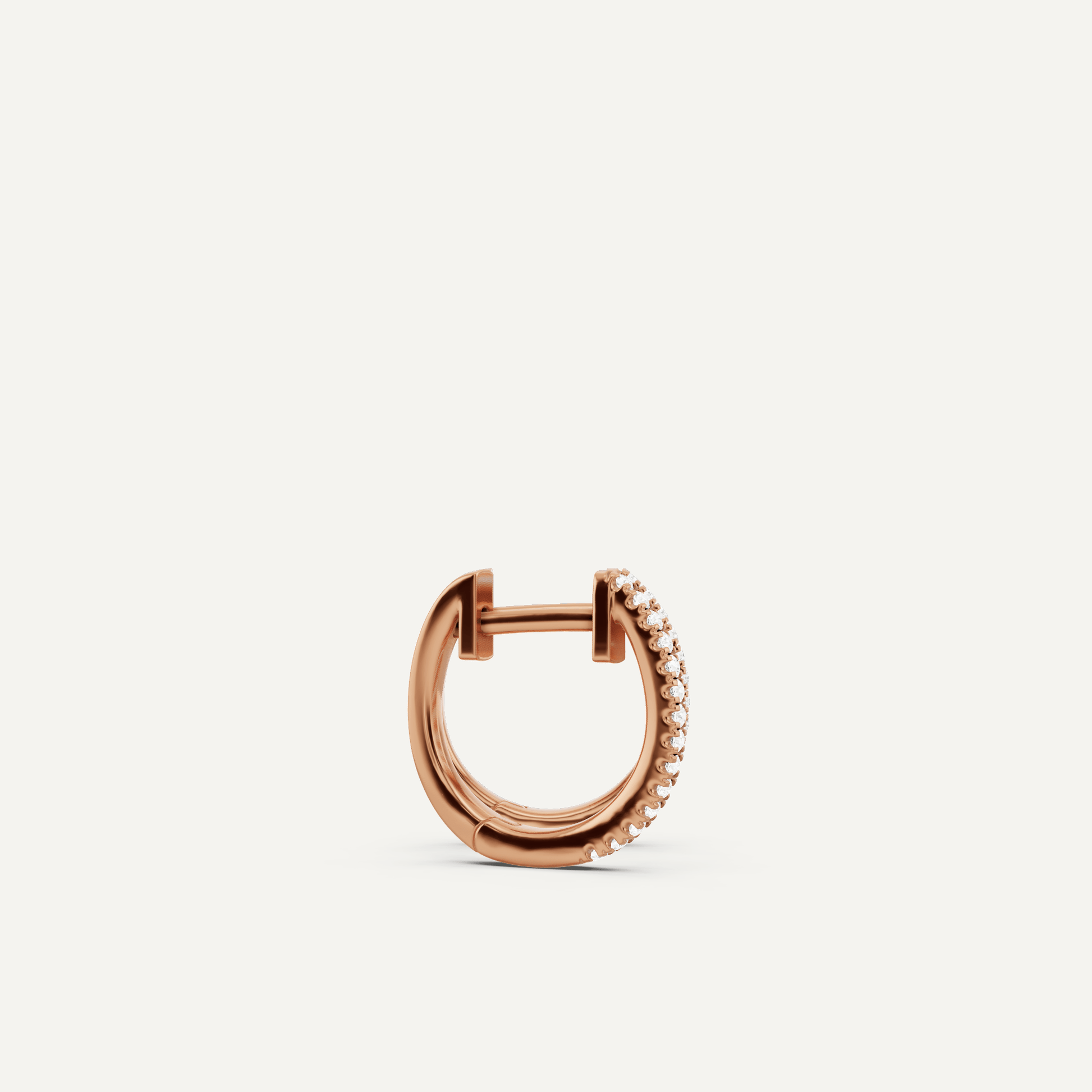 1/10 ctw Round Diamond Hoop Earrings - Lotus Diamond
