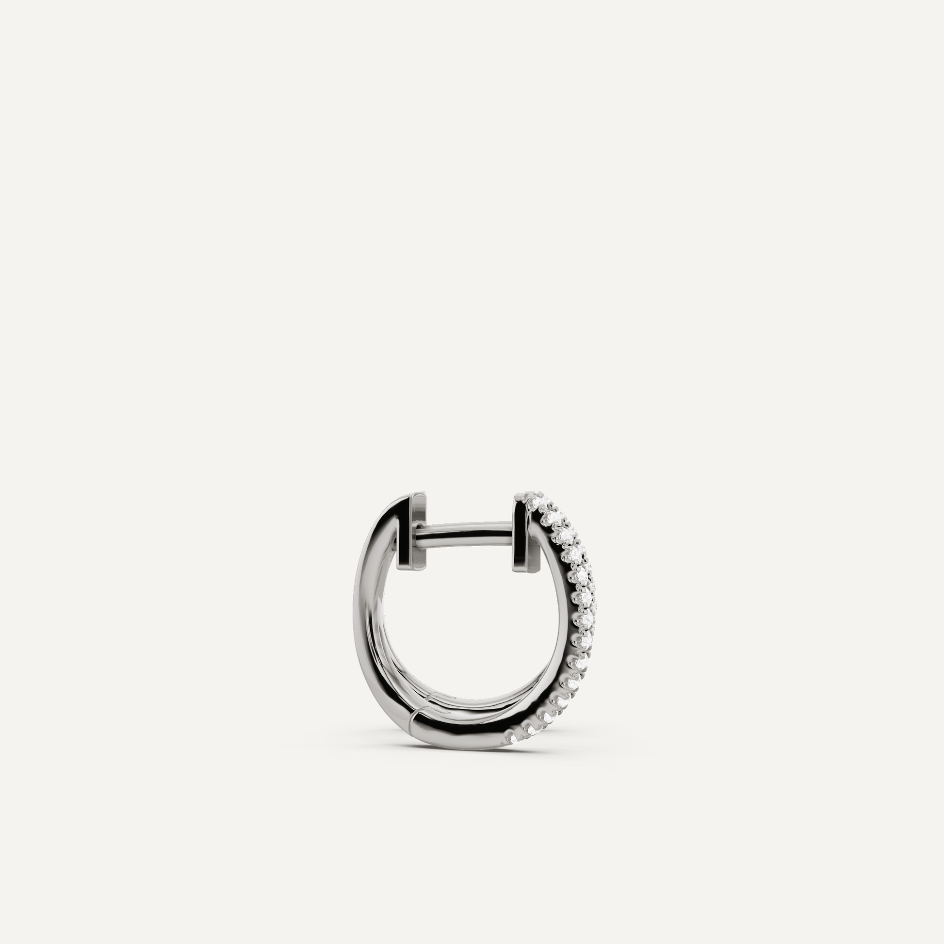 1/10 ctw Round Diamond Hoop Earrings - Lotus Diamond