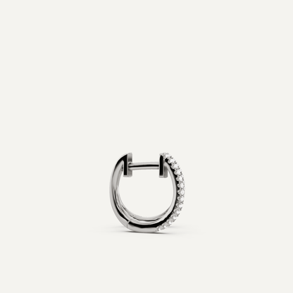 1/10 ctw Round Diamond Hoop Earrings - Lotus Diamond