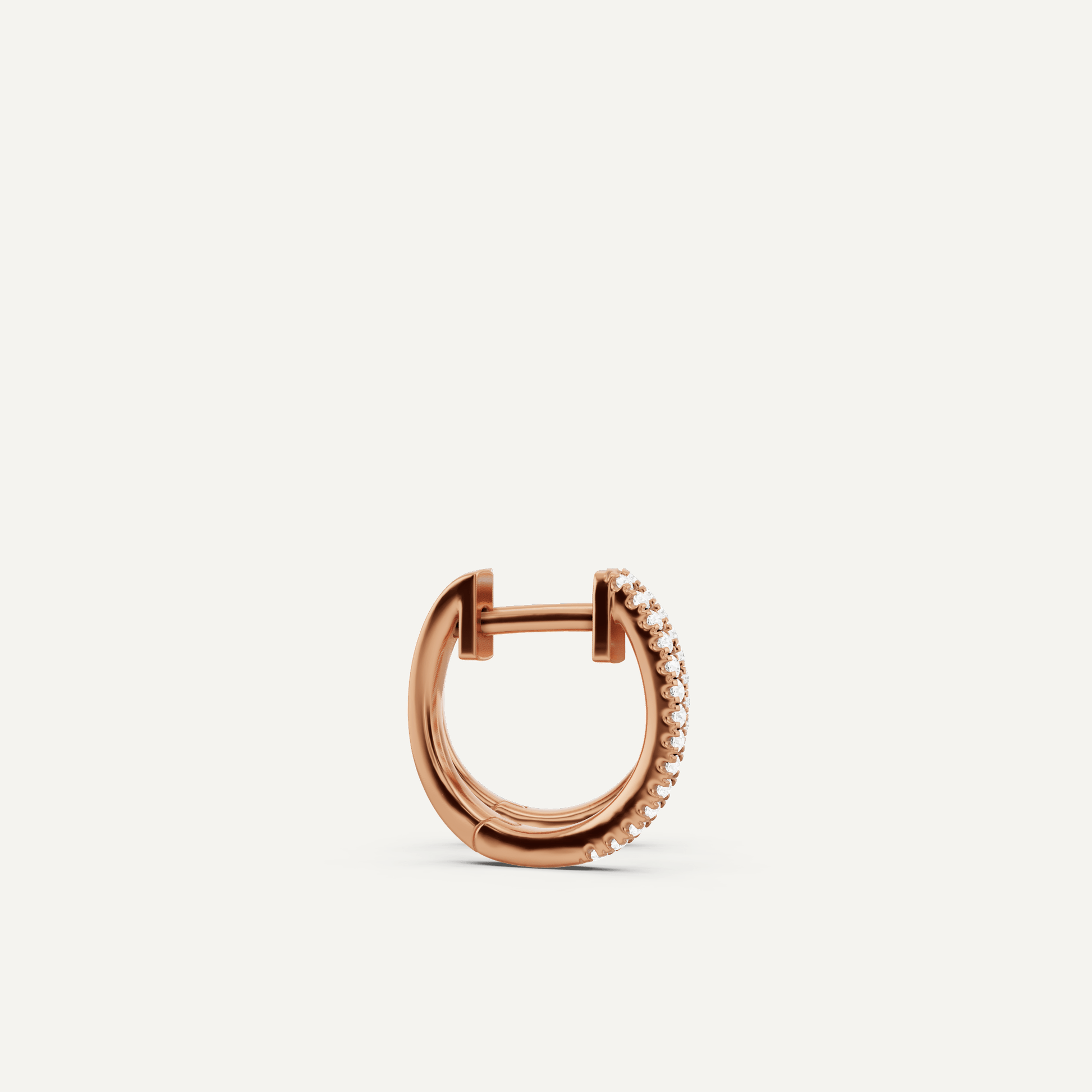 1/10 ctw Round Diamond Hoop Earrings - Lotus Diamond