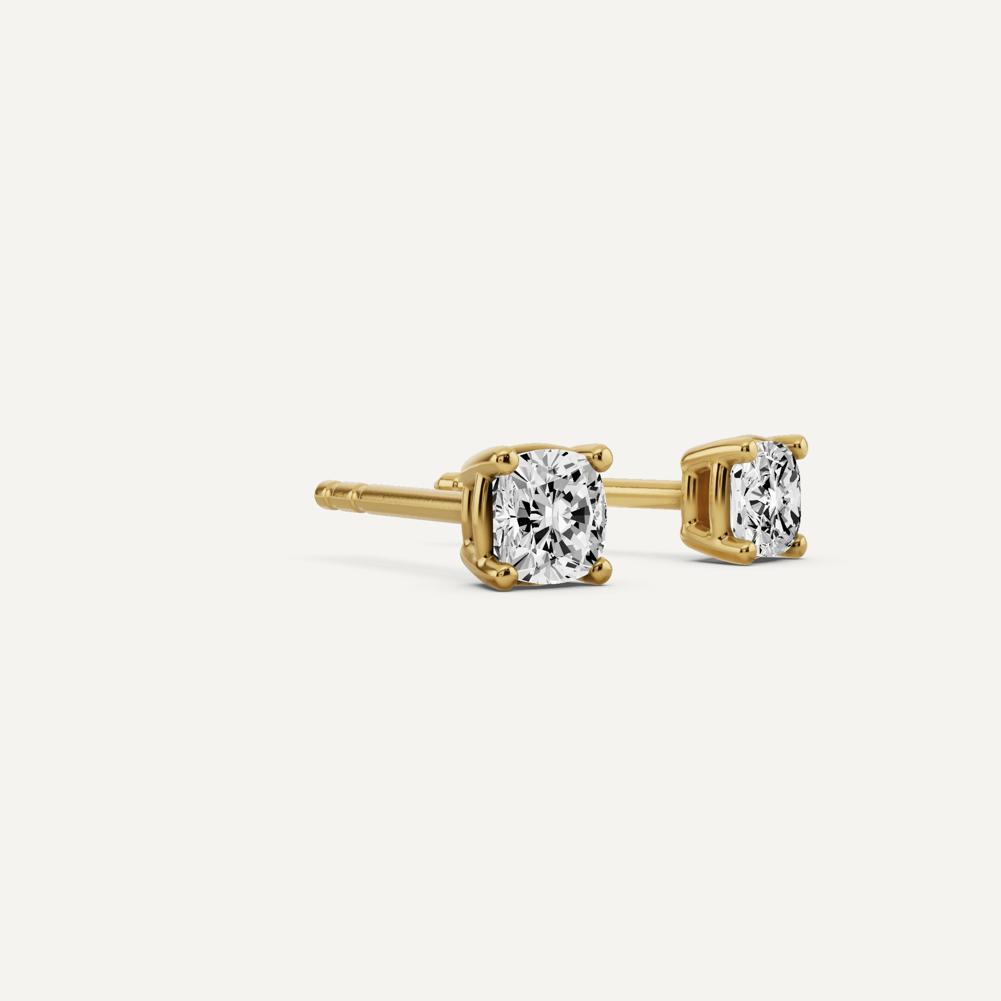 1/2 ctw Cushion Diamond Solitaire Stud Earrings - Lotus Diamond