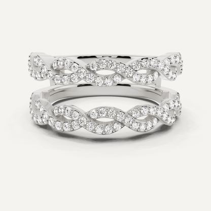 1/2 ctw Round Diamond Braided Ring Enhancer - Lotus Diamond