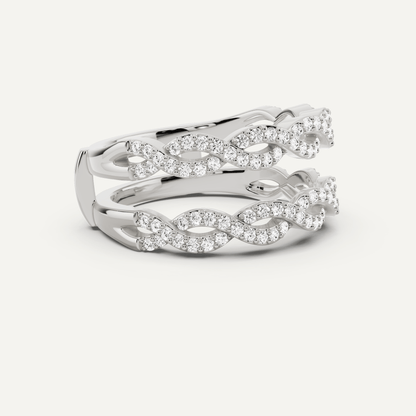 1/2 ctw Round Diamond Braided Ring Enhancer - Lotus Diamond
