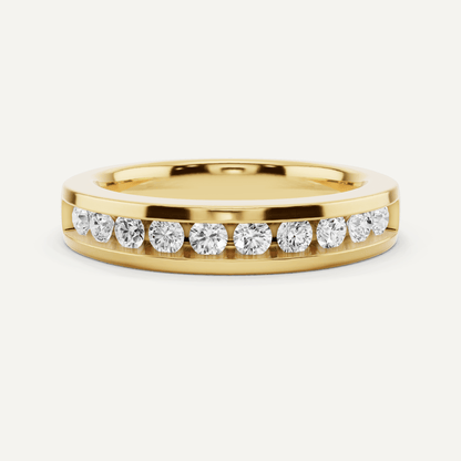 1/2 ctw Round Diamond Channel Set Wedding Band - Lotus Diamond