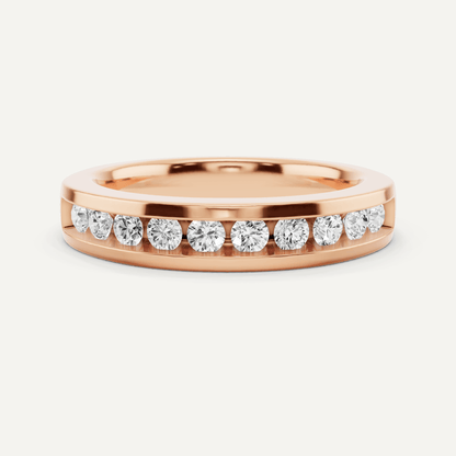 1/2 ctw Round Diamond Channel Set Wedding Band - Lotus Diamond