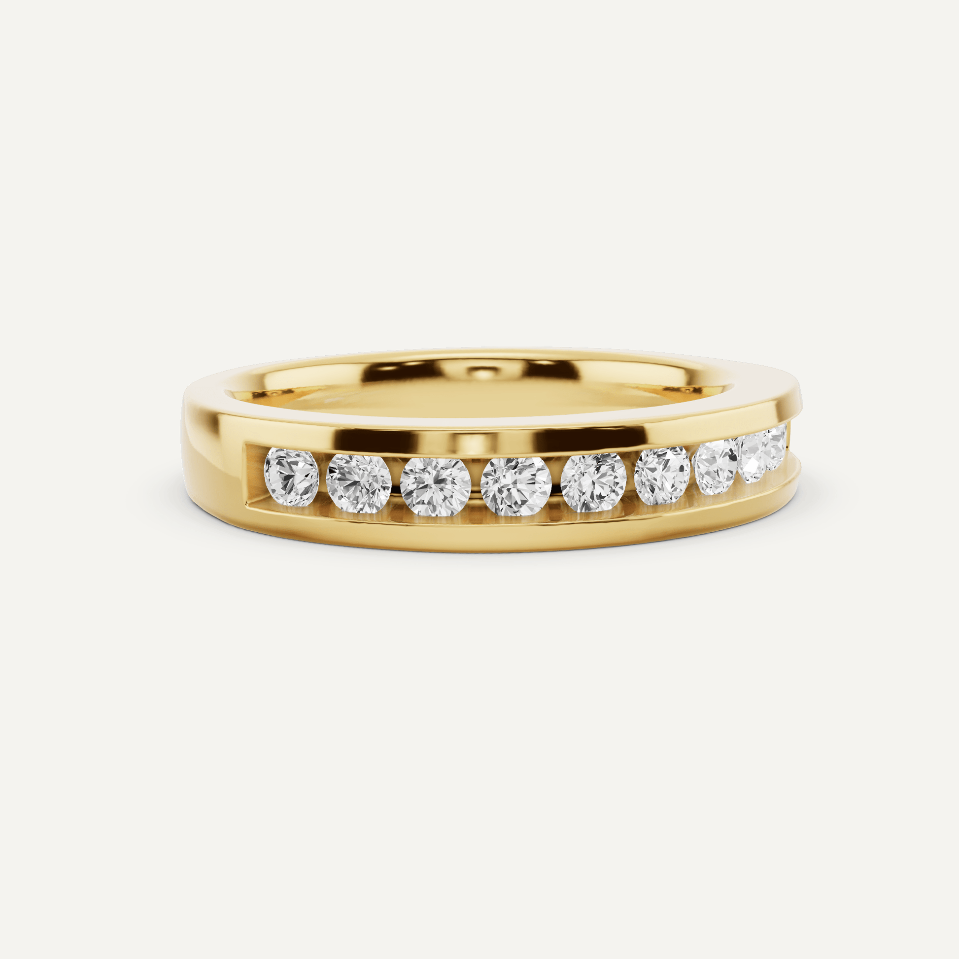 1/2 ctw Round Diamond Channel Set Wedding Band - Lotus Diamond