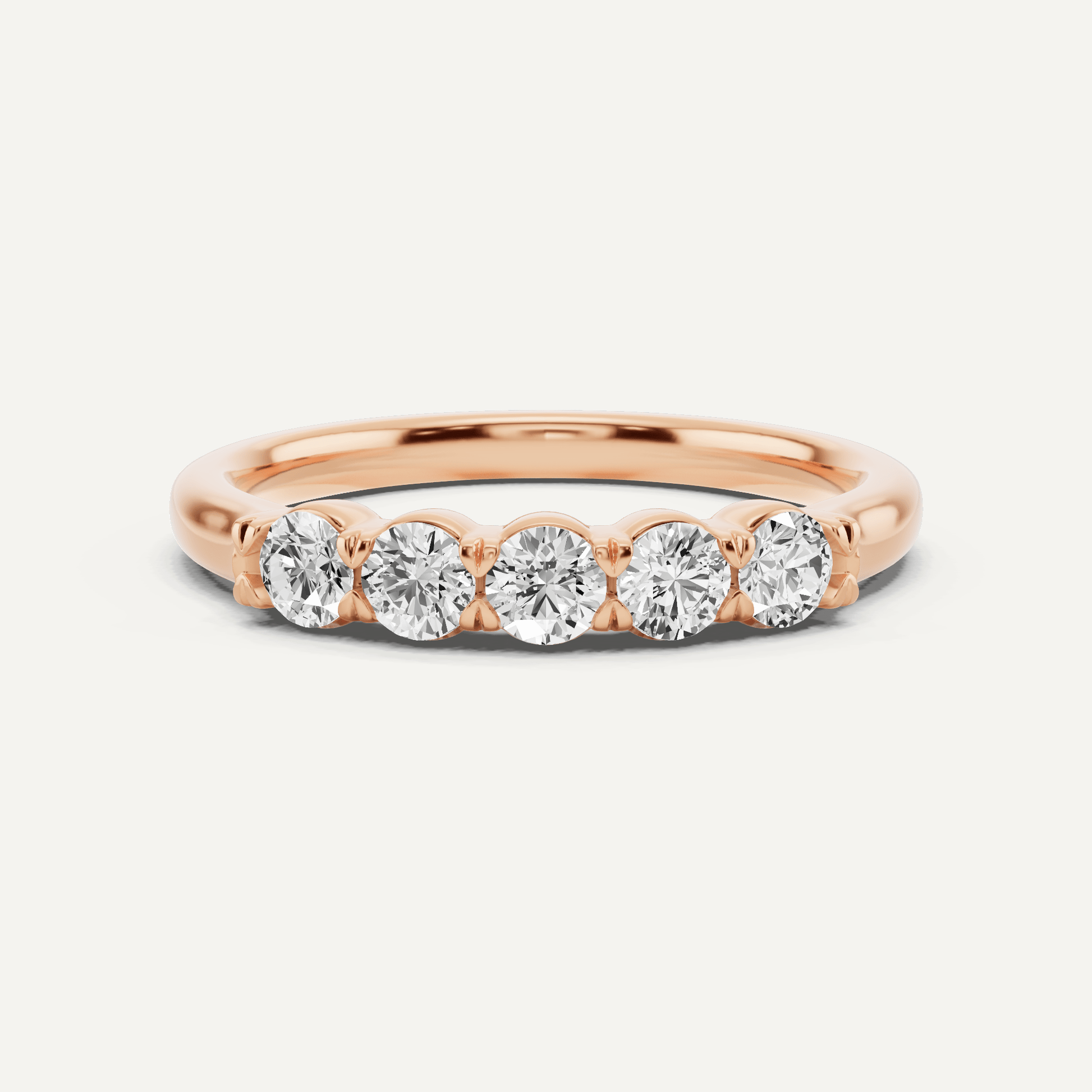1/2 ctw Round Diamond Five Stone Anniversary Band - Lotus Diamond