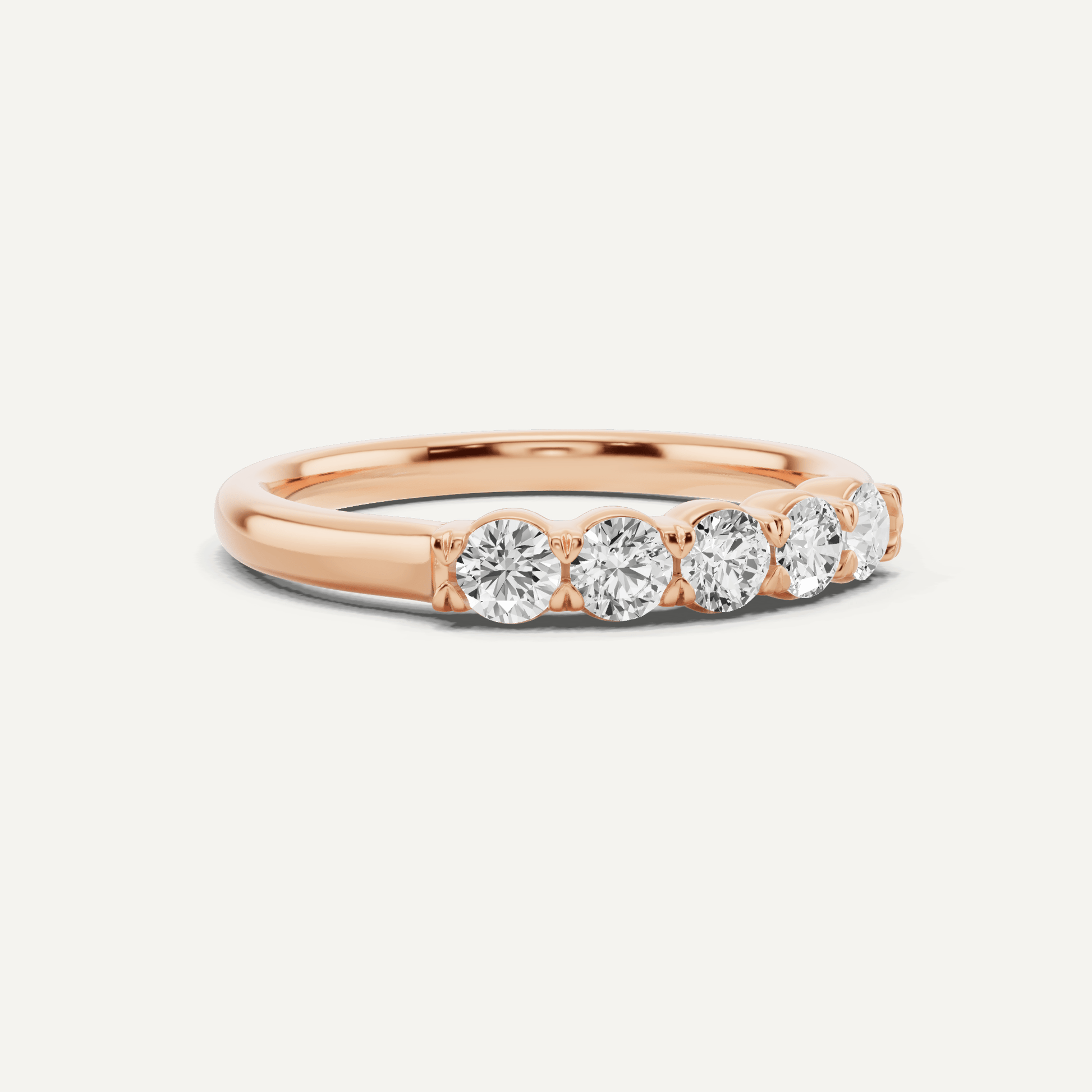 1/2 ctw Round Diamond Five Stone Anniversary Band - Lotus Diamond