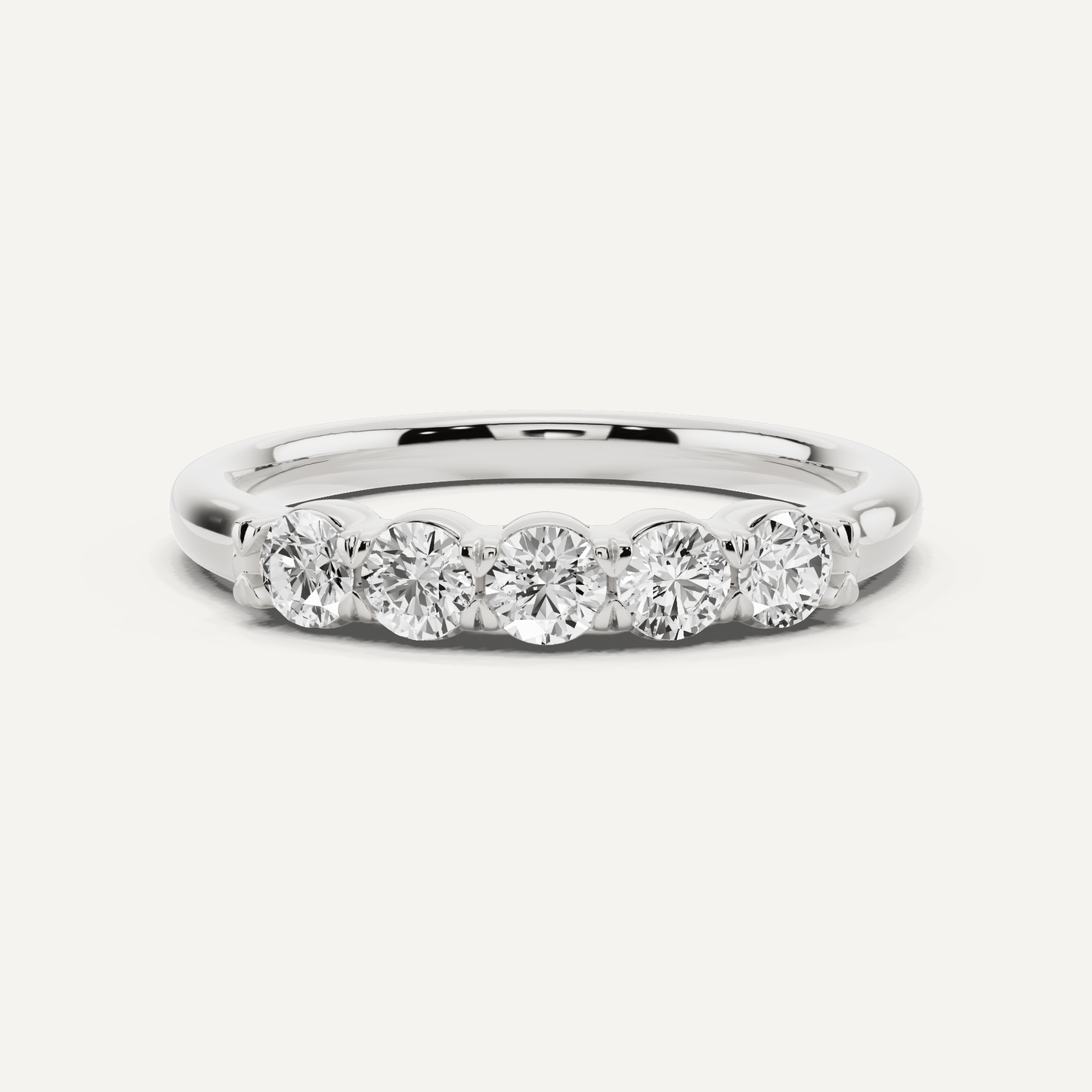 1/2 ctw Round Diamond Five Stone Anniversary Band - Lotus Diamond