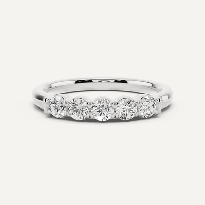 1/2 ctw Round Diamond Five Stone Anniversary Band - Lotus Diamond