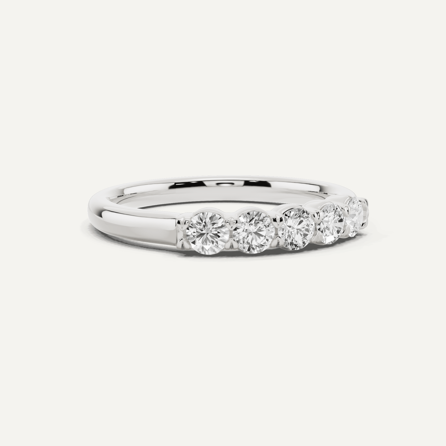 1/2 ctw Round Diamond Five Stone Anniversary Band - Lotus Diamond