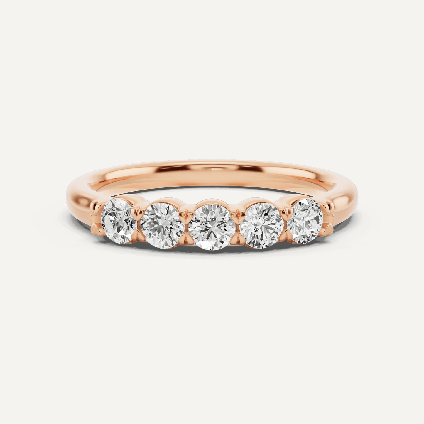 1/2 ctw Round Diamond Five Stone Anniversary Band - Lotus Diamond