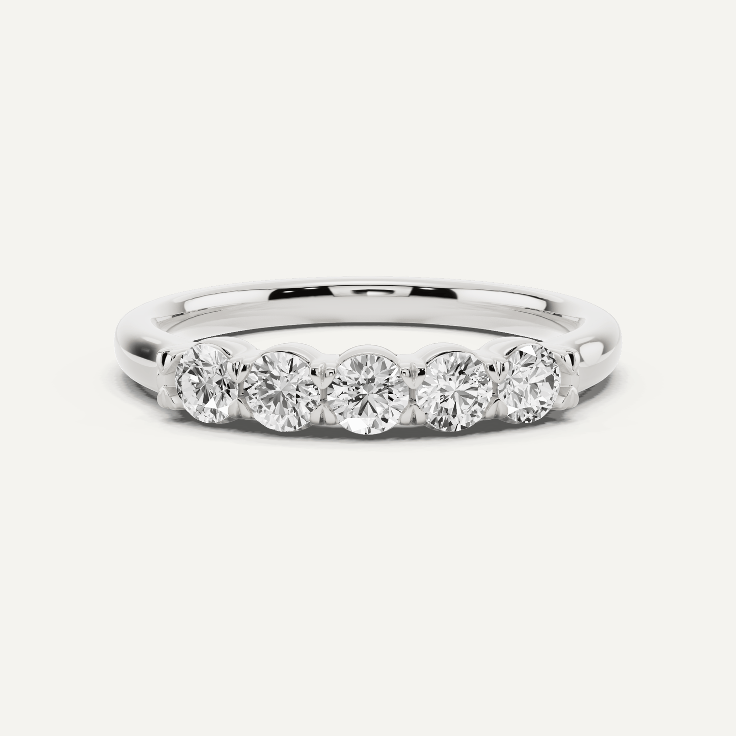 1/2 ctw Round Diamond Five Stone Anniversary Band - Lotus Diamond