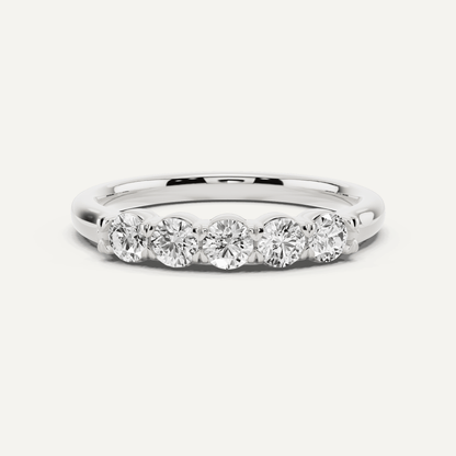 1/2 ctw Round Diamond Five Stone Anniversary Band - Lotus Diamond