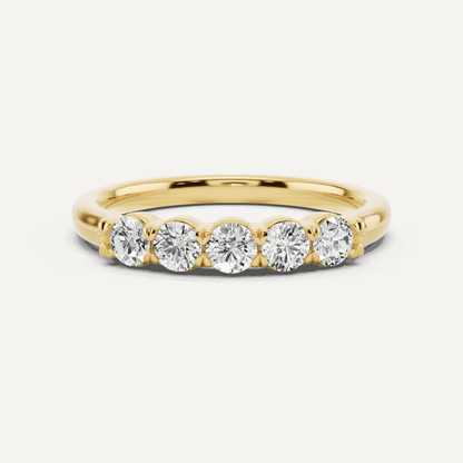 1/2 ctw Round Diamond Five Stone Anniversary Band - Lotus Diamond