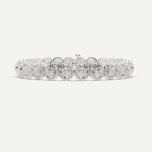 1/2 ctw Round Diamond Miracle Set cluster Fashion Bracelet - Lotus Diamond