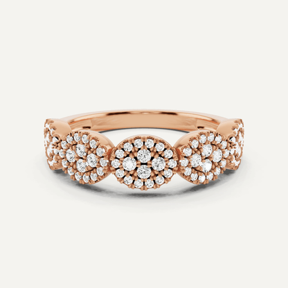 1/2 ctw Round Diamond Oval Cluster Fashion Ring - Lotus Diamond