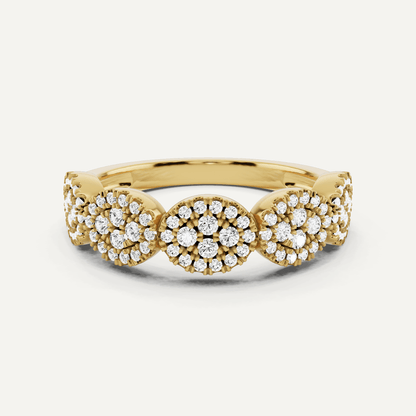 1/2 ctw Round Diamond Oval Cluster Fashion Ring - Lotus Diamond