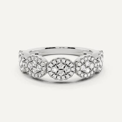 1/2 ctw Round Diamond Oval Cluster Fashion Ring - Lotus Diamond