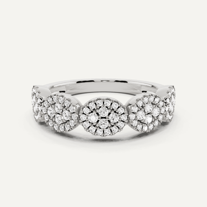 1/2 ctw Round Diamond Oval Cluster Fashion Ring - Lotus Diamond