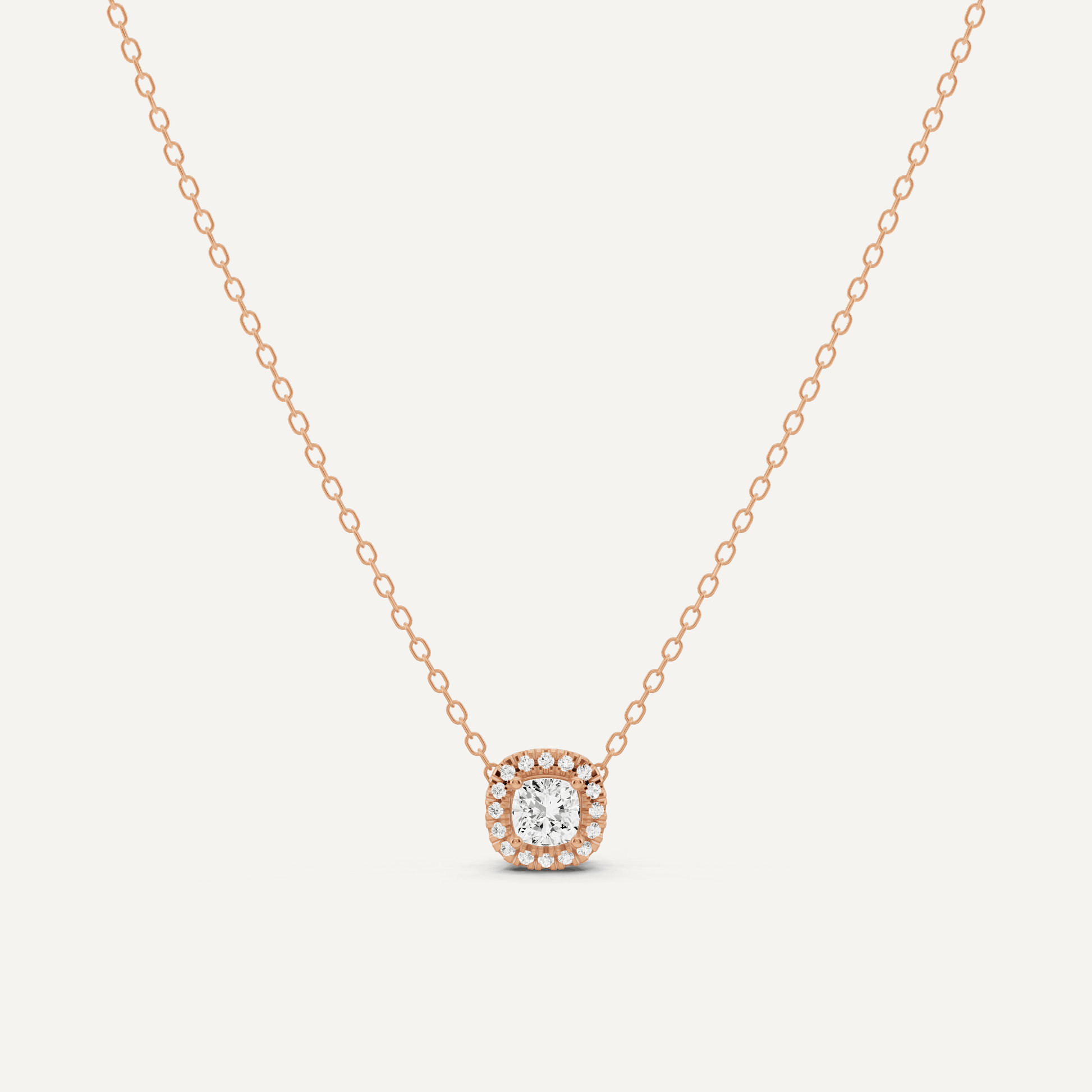 1/3 ctw Cushion Diamond Halo Fashion Pendant - Lotus Diamond