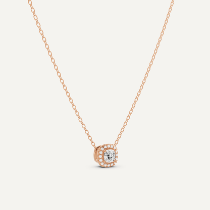 1/3 ctw Cushion Diamond Halo Fashion Pendant - Lotus Diamond