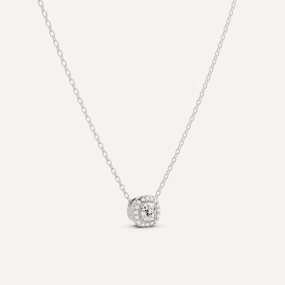 1/3 ctw Cushion Diamond Halo Fashion Pendant - Lotus Diamond