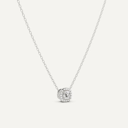 1/3 ctw Cushion Diamond Halo Fashion Pendant - Lotus Diamond