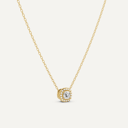 1/3 ctw Cushion Diamond Halo Fashion Pendant - Lotus Diamond
