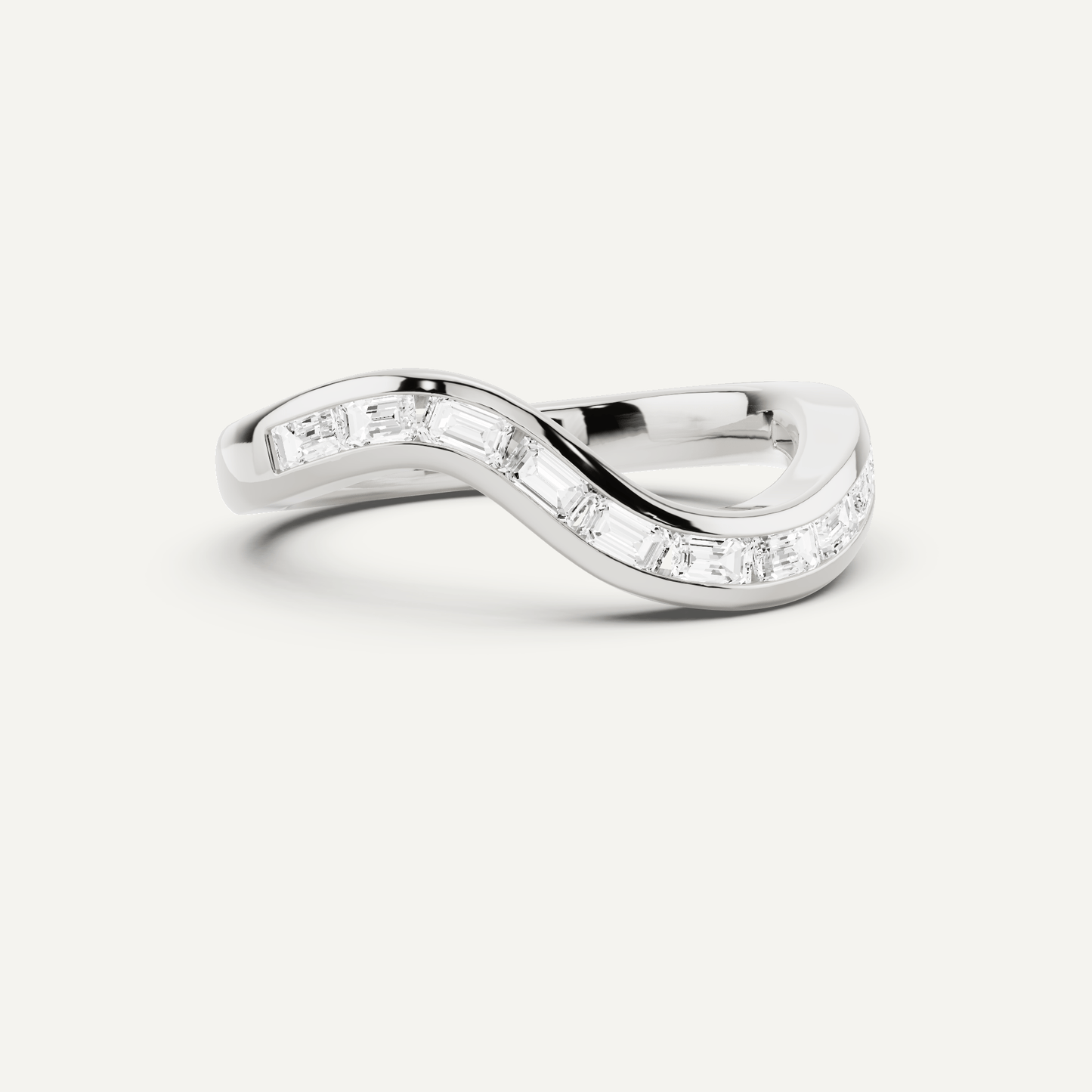 1/3 ctw Emerald Diamond Prong Set Wedding Band - Lotus Diamond