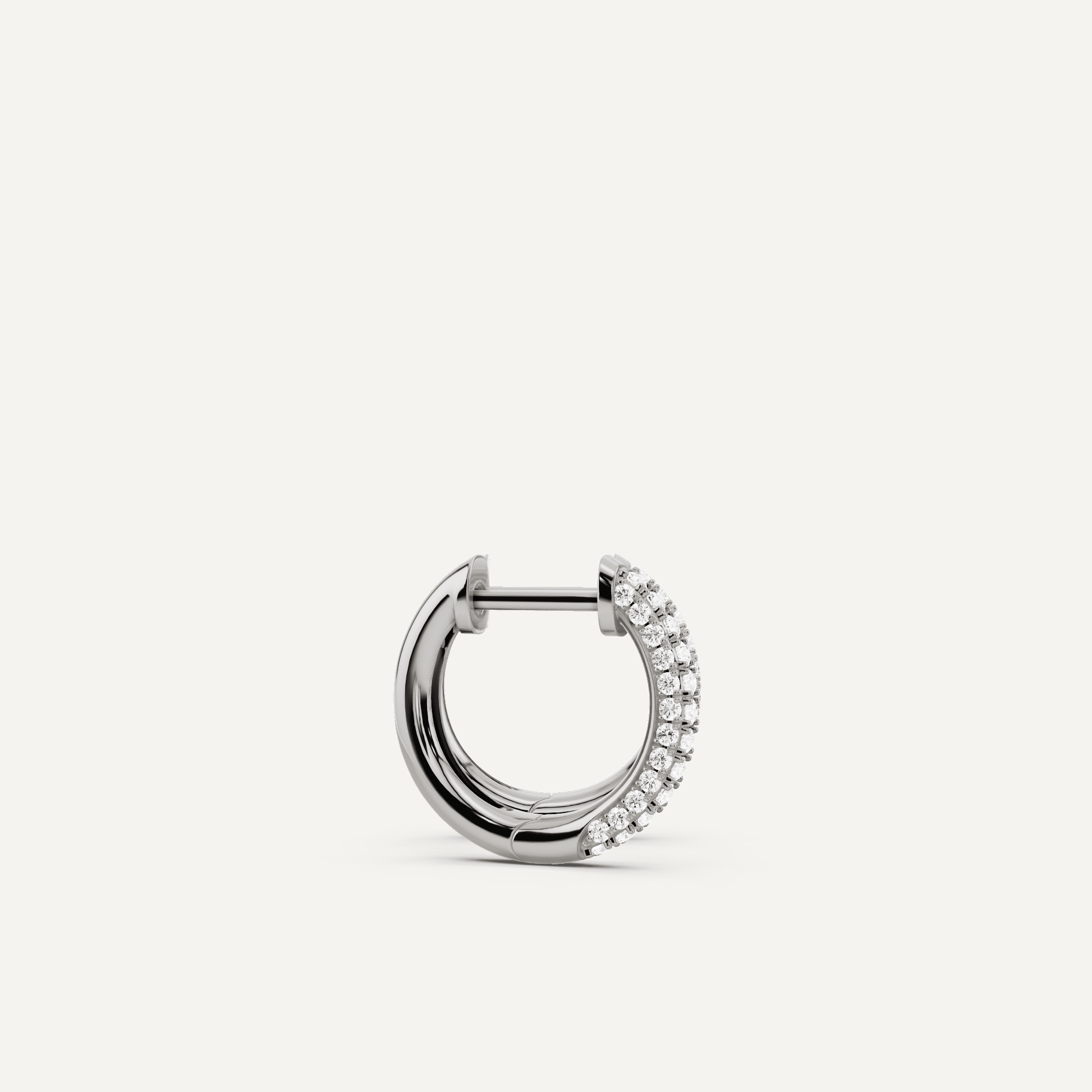 1/3 ctw Round Diamond Dome Huggie Hoop Earrings - Lotus Diamond
