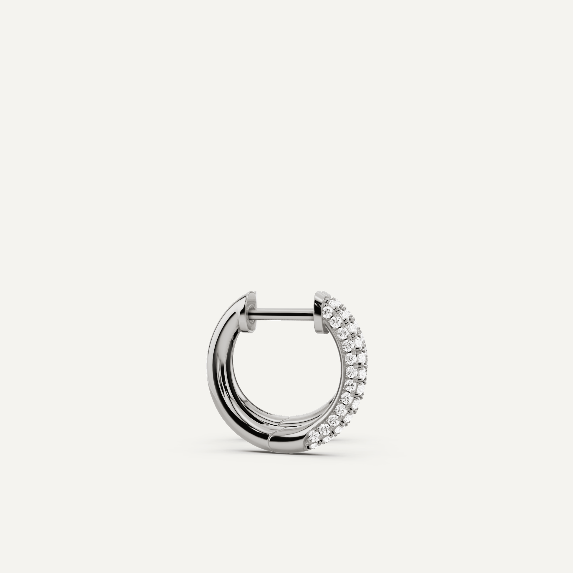 1/3 ctw Round Diamond Dome Huggie Hoop Earrings - Lotus Diamond