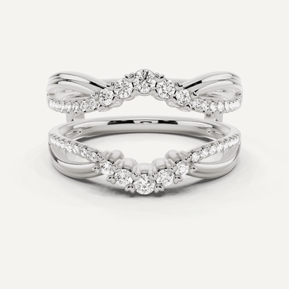 1/3 ctw Round Diamond Graduated Ring Enhancer - Lotus Diamond