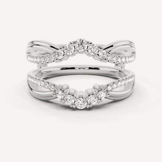 1/3 ctw Round Diamond Graduated Ring Enhancer - Lotus Diamond