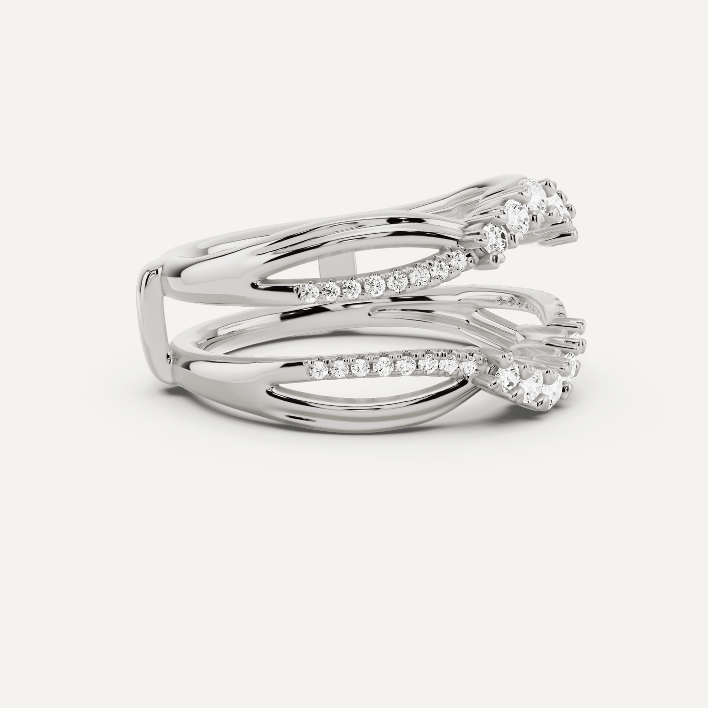 1/3 ctw Round Diamond Graduated Ring Enhancer - Lotus Diamond
