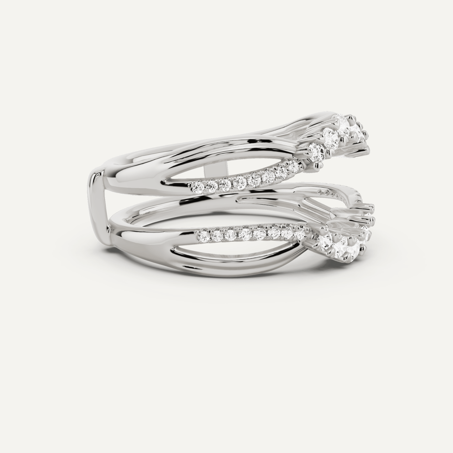 1/3 ctw Round Diamond Graduated Ring Enhancer - Lotus Diamond