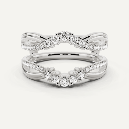 1/3 ctw Round Diamond Graduated Ring Enhancer - Lotus Diamond