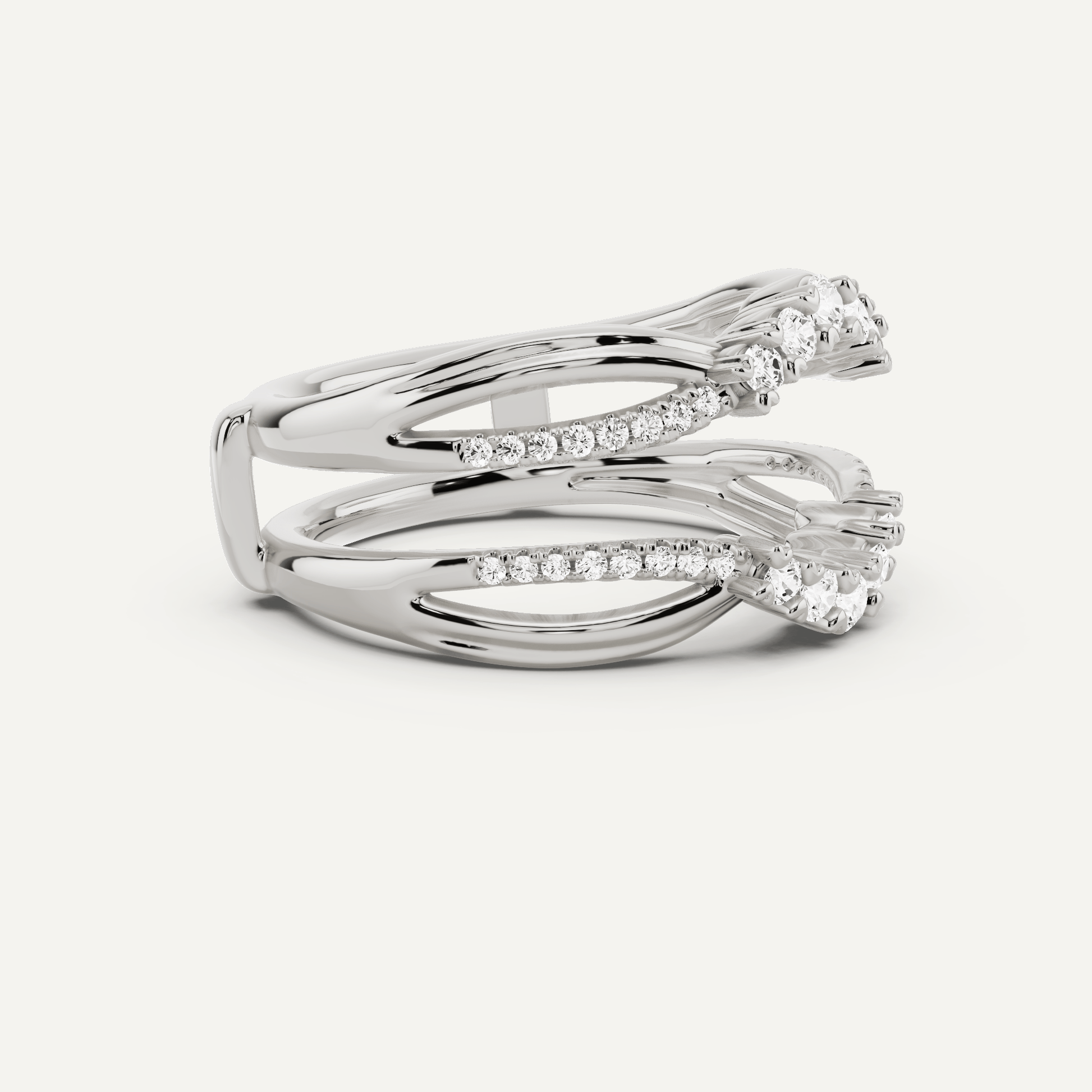 1/3 ctw Round Diamond Graduated Ring Enhancer - Lotus Diamond