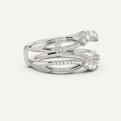 1/3 ctw Round Diamond Graduated Ring Enhancer - Lotus Diamond