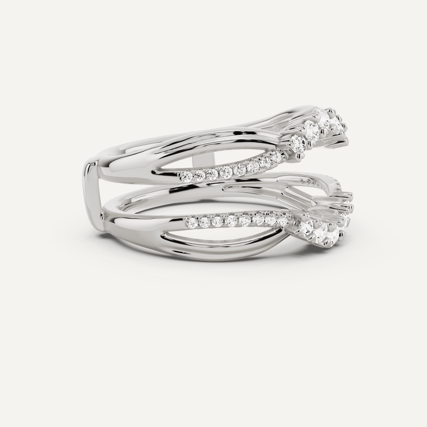 1/3 ctw Round Diamond Graduated Ring Enhancer - Lotus Diamond