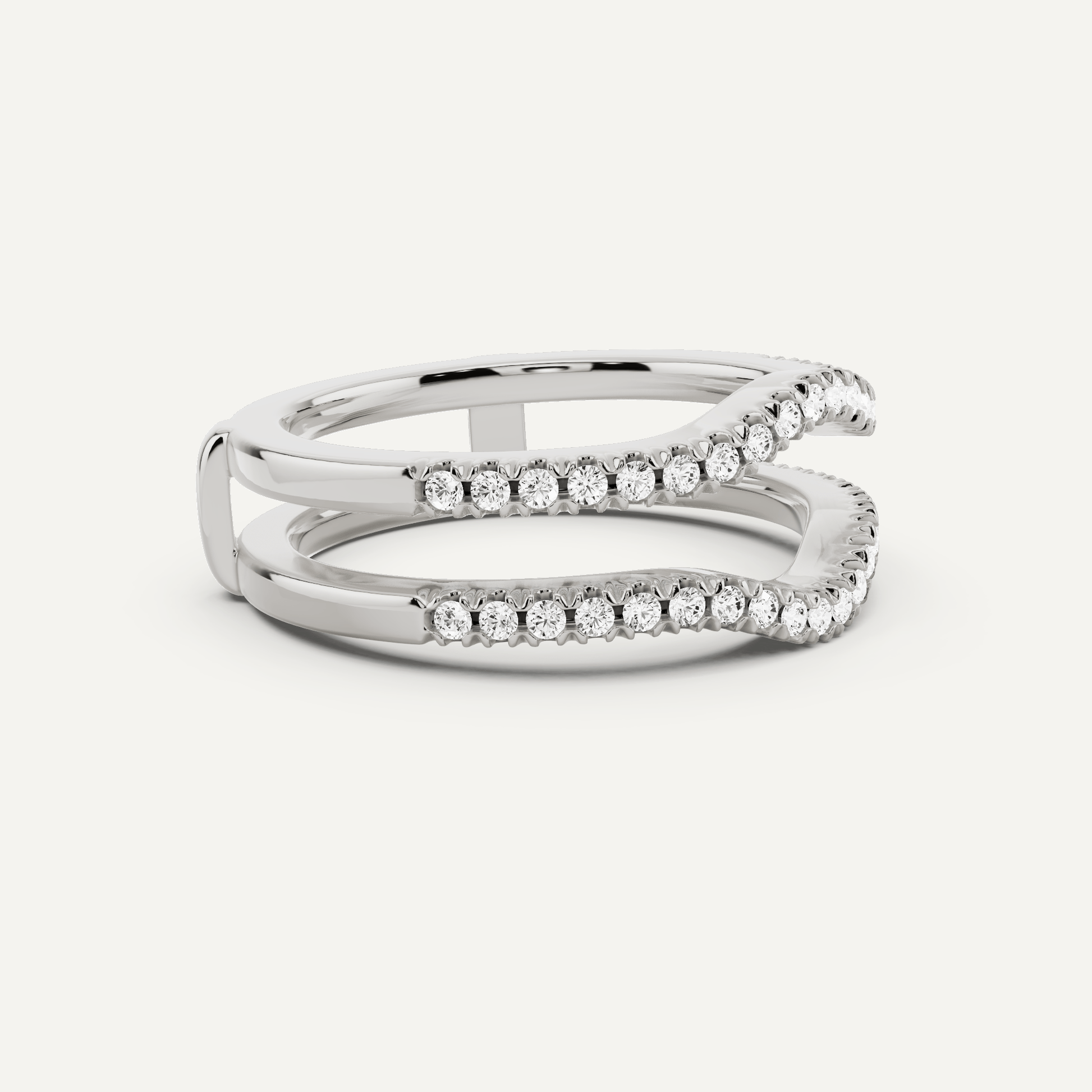 1/3 ctw Round Diamond Prong Set Ring Enhancer - Lotus Diamond